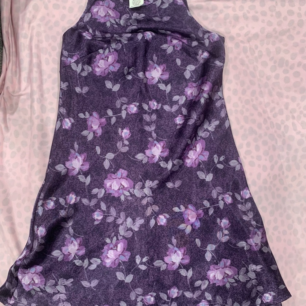 Y2K Purple Floral Dress